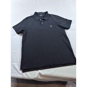 Brooks Brothers 1818 Performance Polo Shirt Mens XL Slim Fit Black Cotton Pique